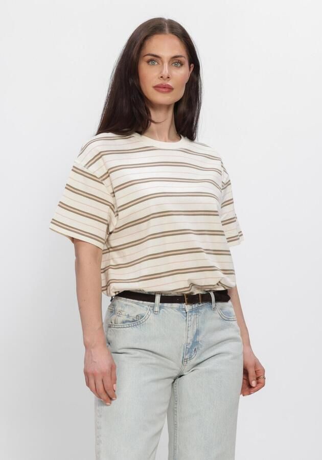 ENVII Dames Tops & T-shirts Enkulla Ss Stripe 5310 Creme