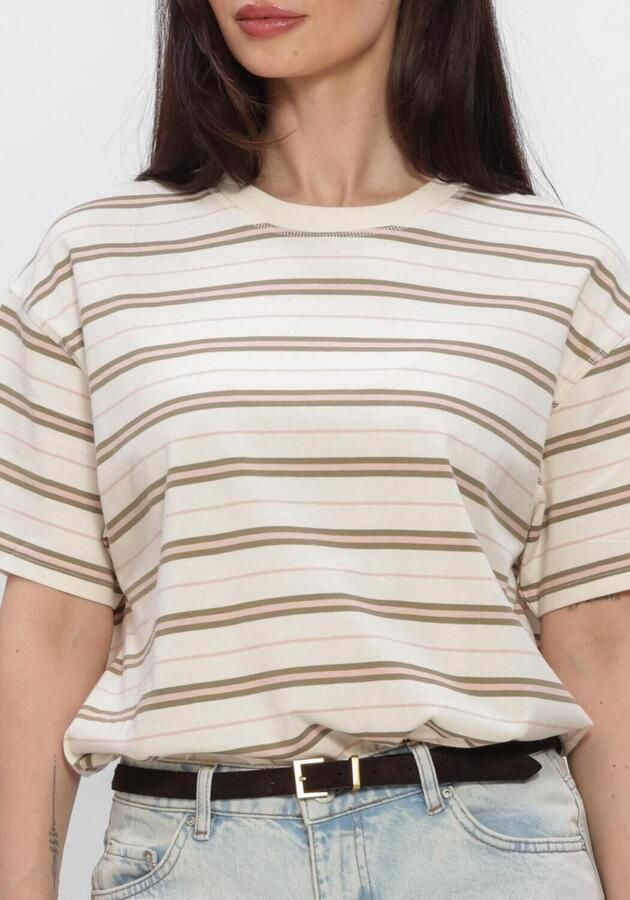 ENVII Dames Tops & T-shirts Enkulla Ss Stripe 5310 Creme - Foto 4