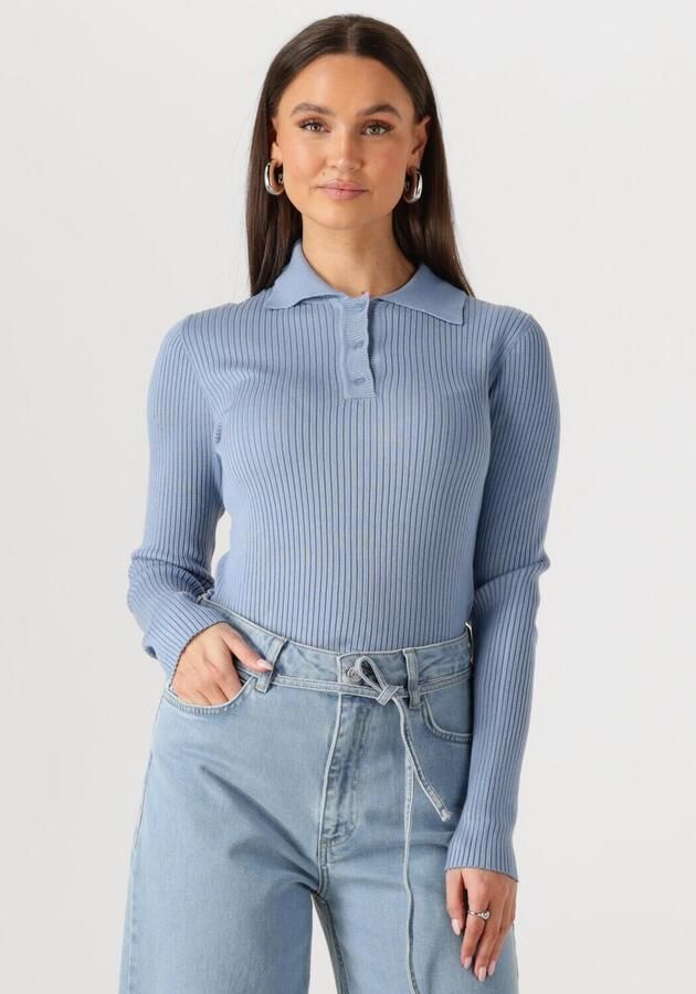 ENVII Dames Tops & T-shirts Enluna Ls Knit 7231 Lichtblauw - Foto 4