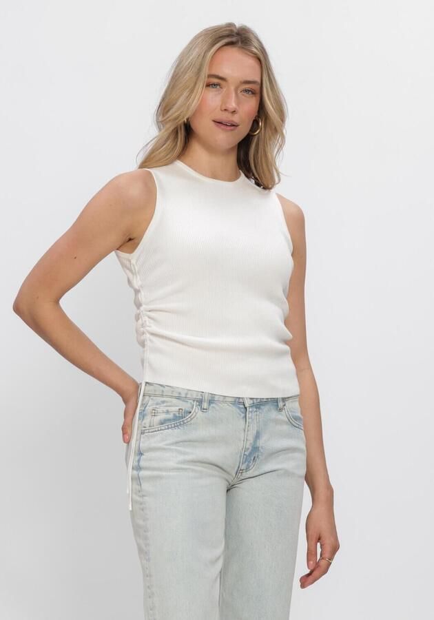 ENVII Dames Tops & T-shirts Enyara Sl Knit 7231 Gebroken Wit