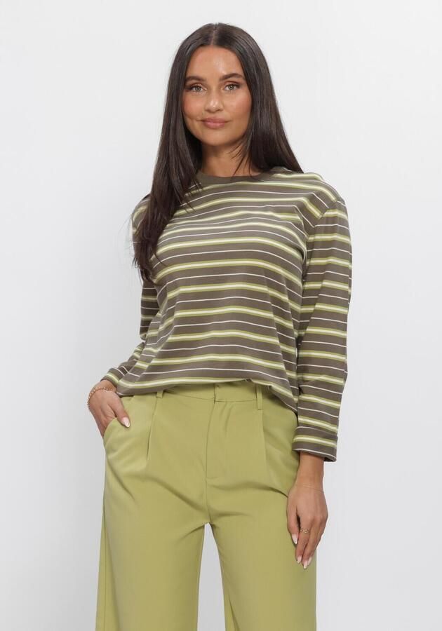 ENVII Dames Tops & T-shirts Nkulla Ls Stripe 5310 Khaki
