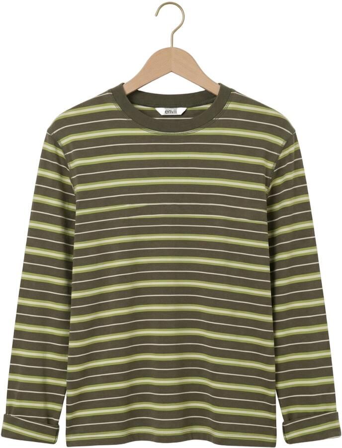 ENVII Dames Tops & T-shirts Nkulla Ls Stripe 5310 Khaki - Foto 2