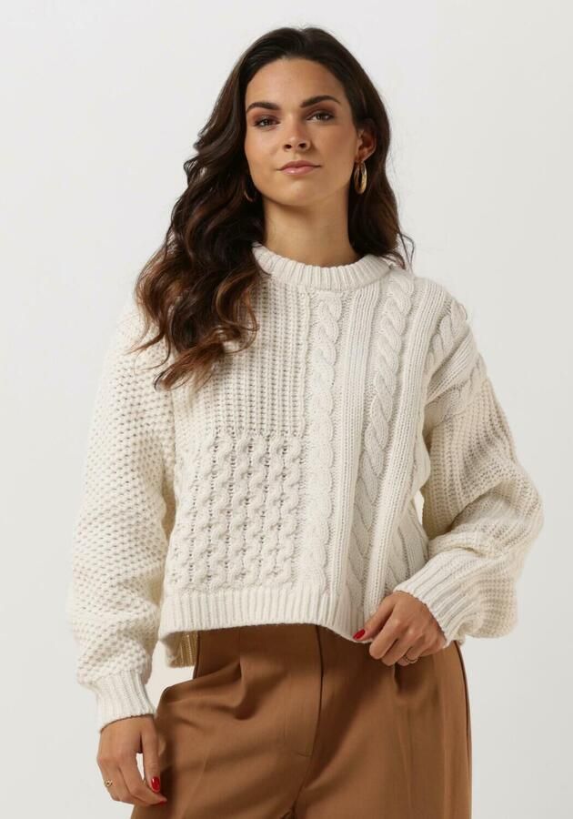ENVII Dames Truien & Vesten Enblanca Ls Cabel Knit 5250 Wit - Foto 4