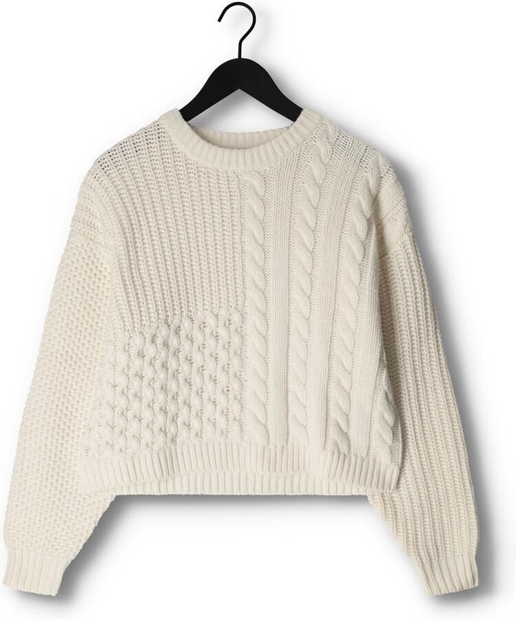 ENVII Dames Truien & Vesten Enblanca Ls Cabel Knit 5250 Wit