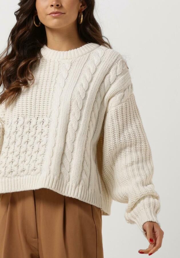 ENVII Dames Truien & Vesten Enblanca Ls Cabel Knit 5250 Wit - Foto 3
