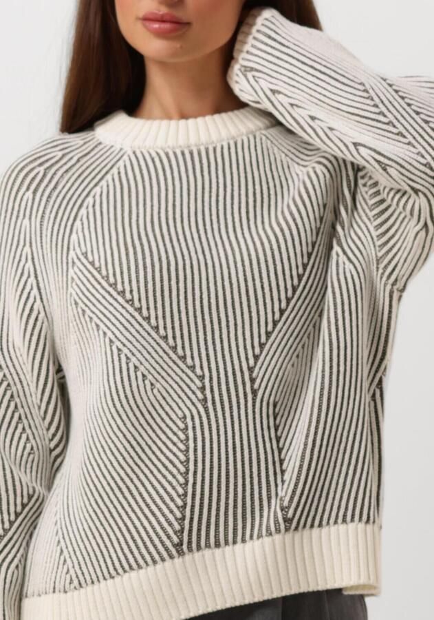 ENVII Dames Truien & Vesten Encaroline Ls Knit 5190 Gebroken Wit
