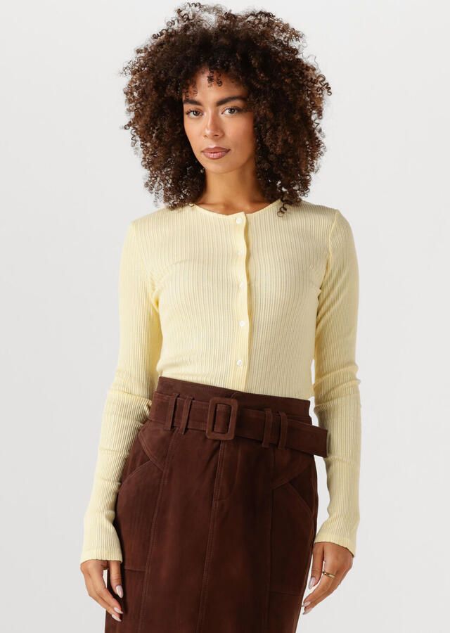 ENVII Dames Truien & Vesten Envolvi Ls Long Cardigan 7275 Geel - Foto 4