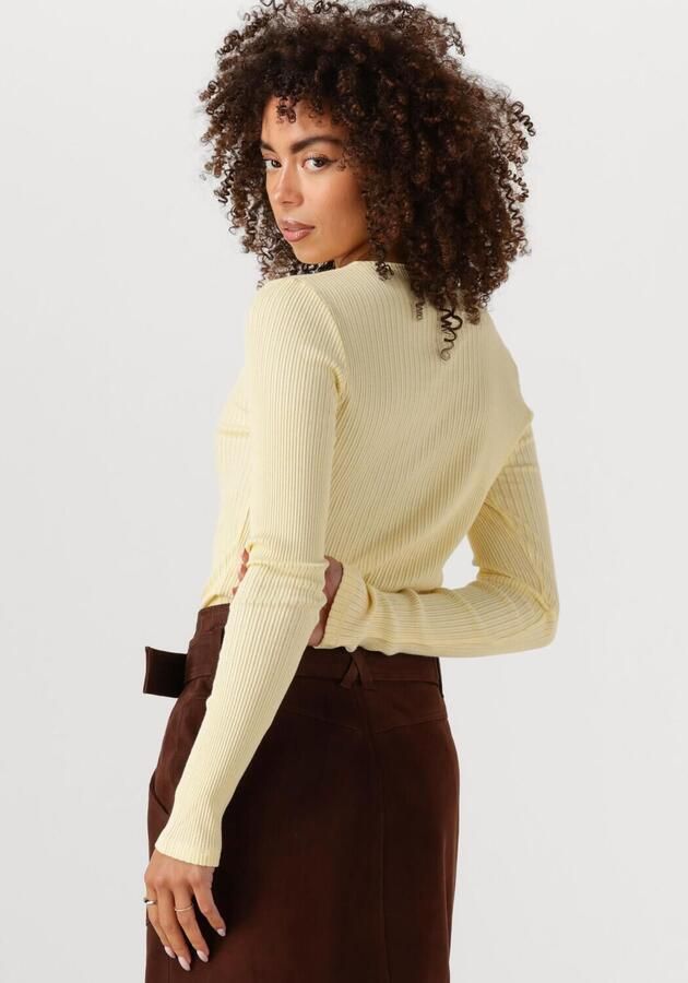 ENVII Dames Truien & Vesten Envolvi Ls Long Cardigan 7275 Geel - Foto 2