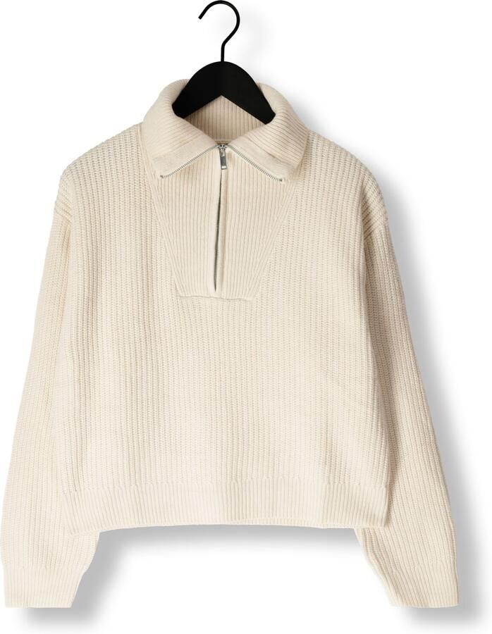 ENVII Dames Truien & Vesten Enwashington Ls Half Zip Knit 7284 Creme