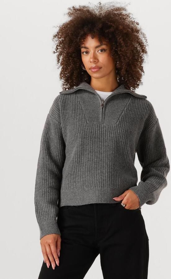 ENVII Dames Truien & Vesten Enwashington Ls Half Zip Knit 7284 Grijs - Foto 4