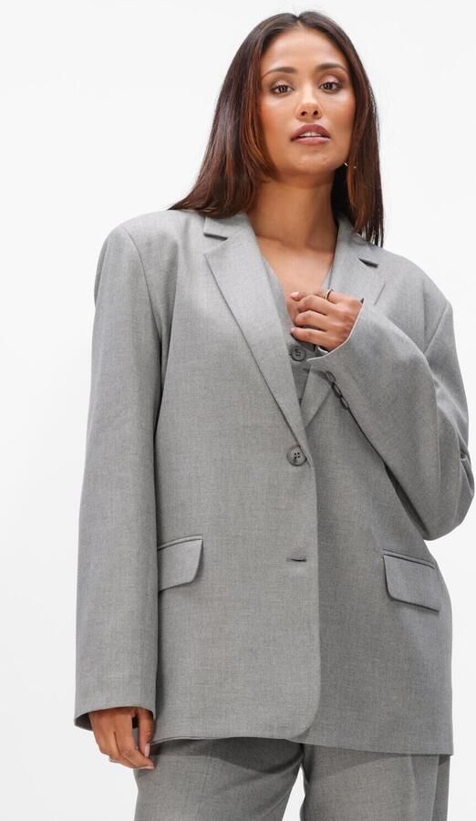 Est'seven X Ellemieke oversized blazer grijs