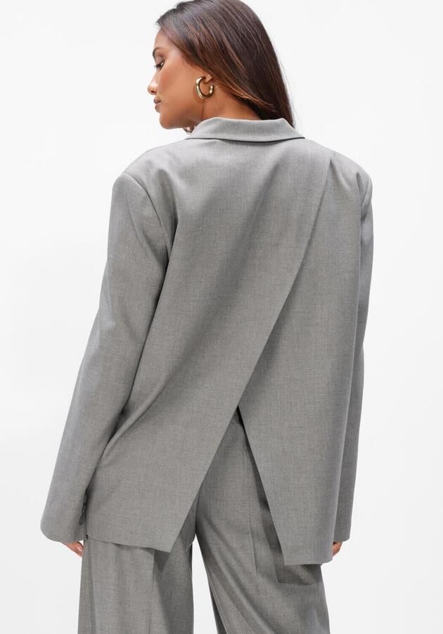 Est'seven X Ellemieke oversized blazer grijs - Foto 3