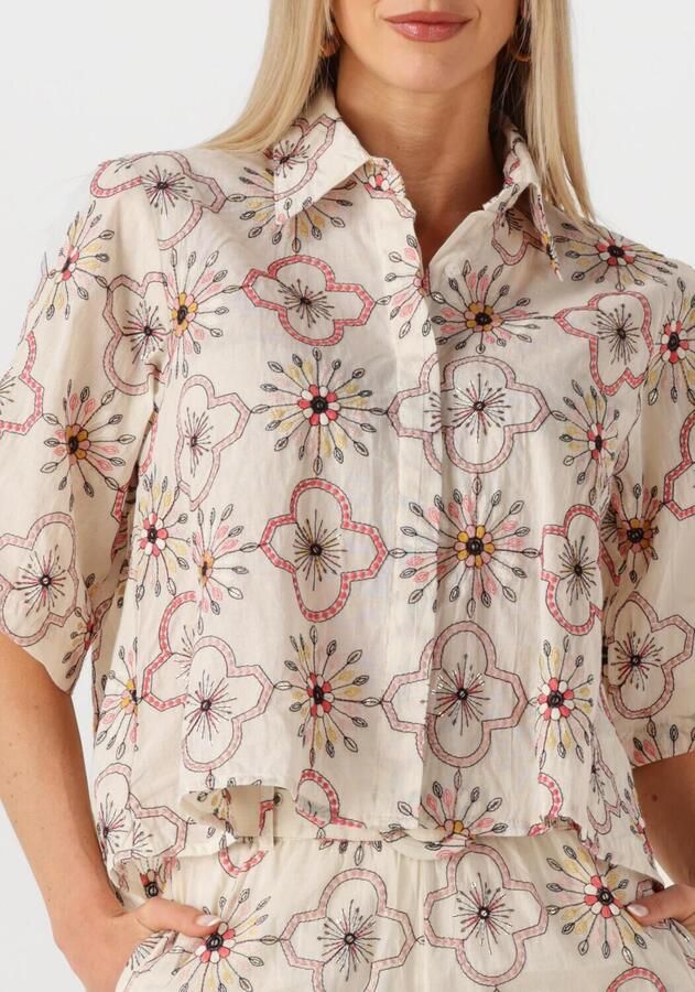 EST'SEVEN Dames Blouses Alijah Blouse Batik Beige - Foto 2