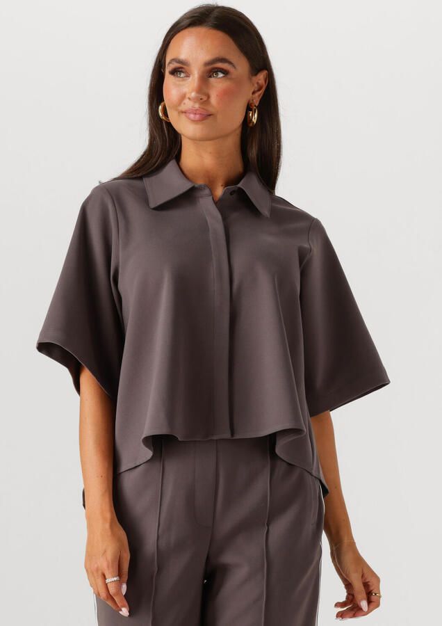 EST'SEVEN Dames Blouses Alijah Blouse Taupe - Foto 4