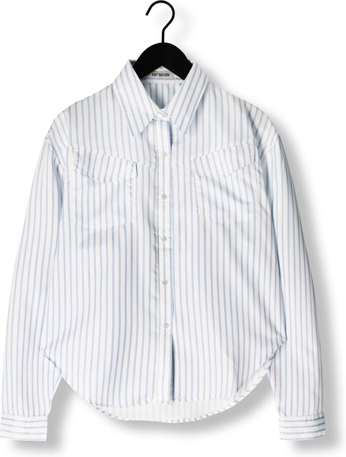 EST'SEVEN Dames Blouses Franky Blouse Lichtblauw