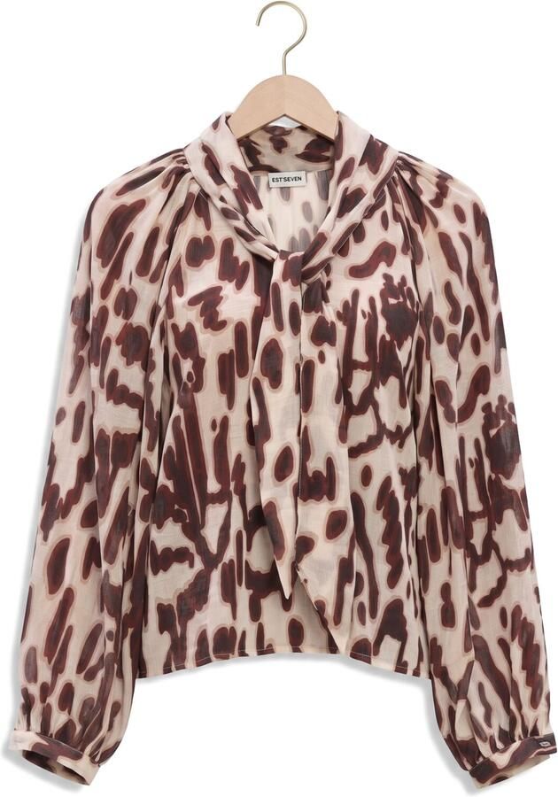 EST'SEVEN Dames Blouses Mae Blouse Beige - Foto 2