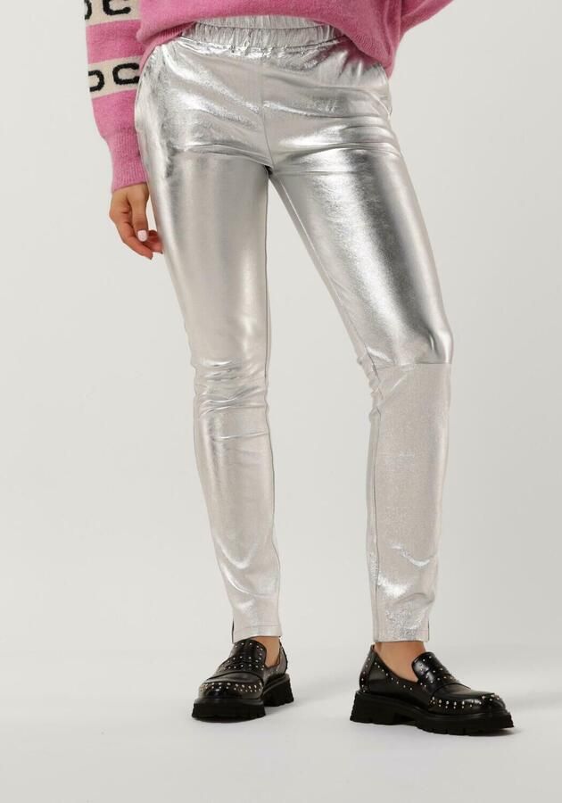 EST'SEVEN Dames Broeken Est chino Stretch Leather Zilver - Foto 2