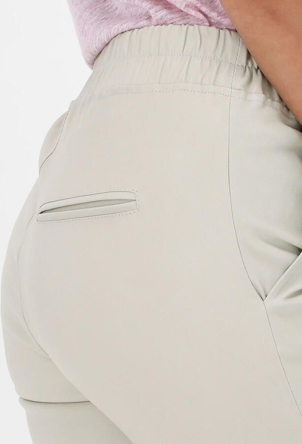 EST'SEVEN Dames Broeken Est'chino Stretch Leather Gebroken Wit