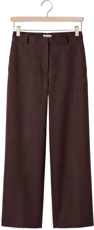 EST'SEVEN Dames Broeken Ferreira Josiah Trouser Fw26 Bruin - Foto 4