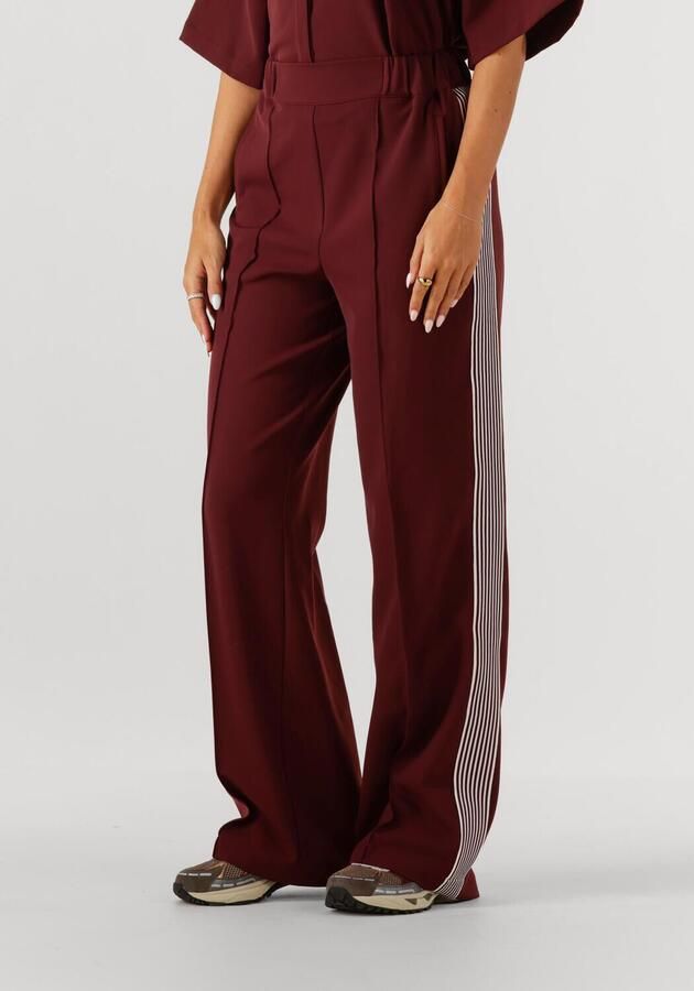 Est'seven straight regular waist broek donkerrood - Foto 1