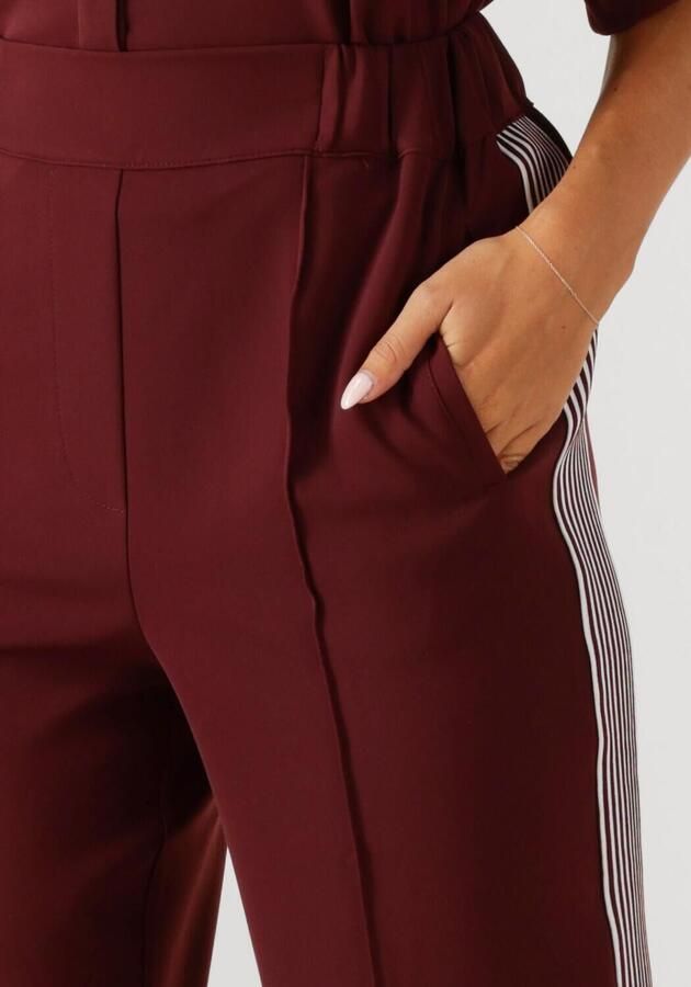 Est'seven straight regular waist broek donkerrood - Foto 3