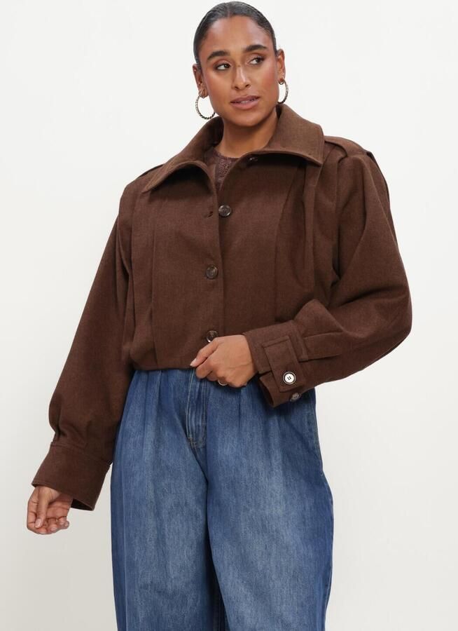 EST'SEVEN Dames Jassen Jossy Jacket Bruin