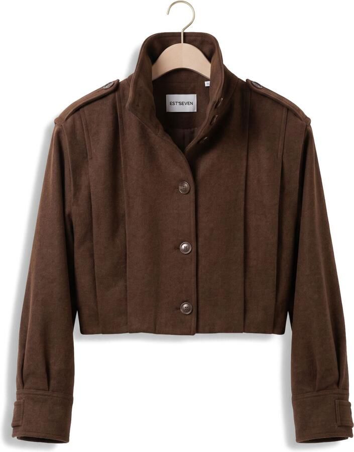 EST'SEVEN Dames Jassen Jossy Jacket Bruin - Foto 2