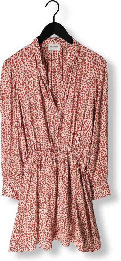 EST'SEVEN Dames Jurken Est journee Dress Bambu Rood - Foto 3