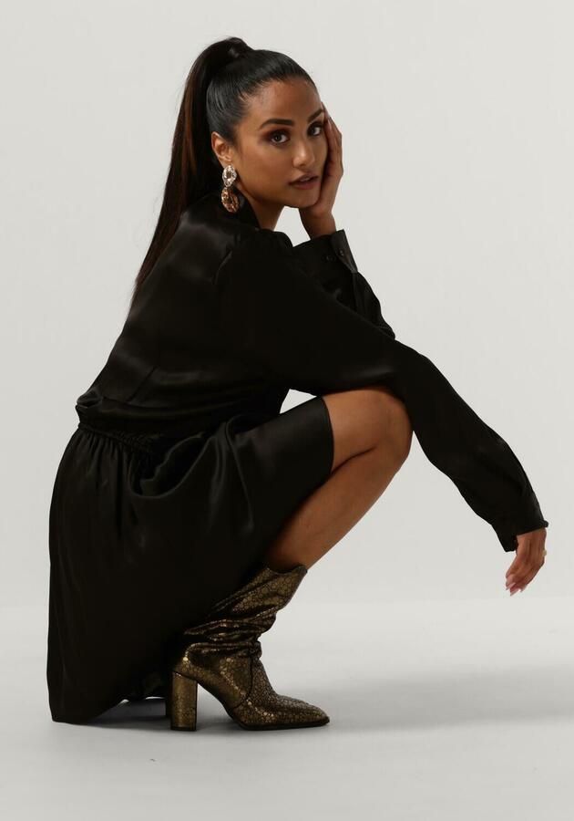 EST'SEVEN Dames Jurken Est journee Dress Bambu Zwart - Foto 4