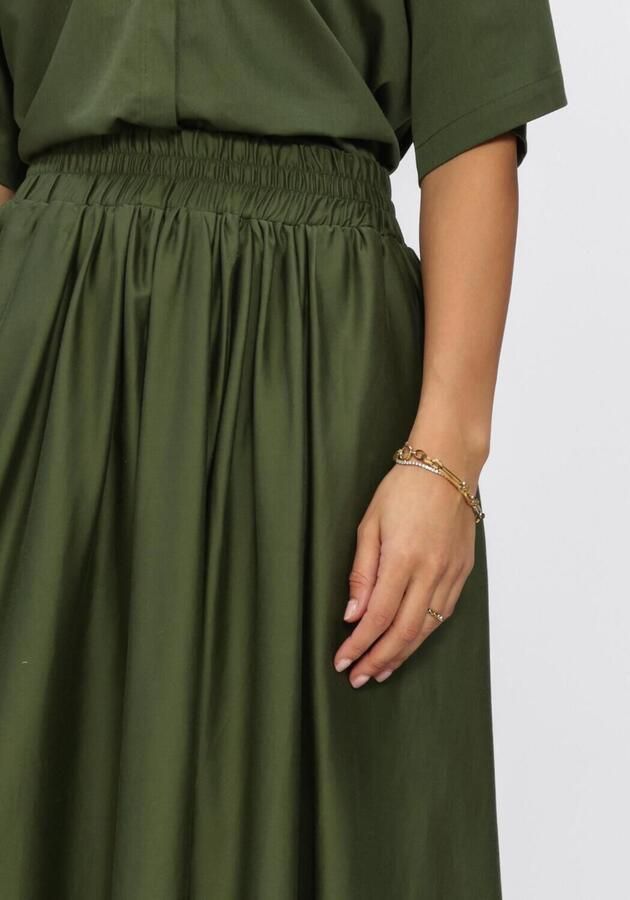 Est'Seven Poplin maxi-rok Aylin donkergroen - Foto 3