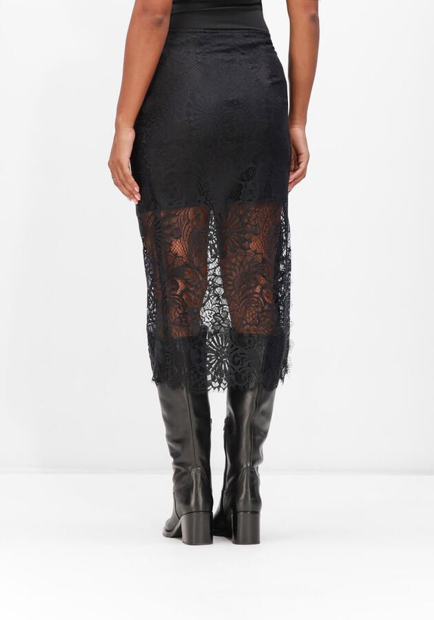Est'seven X Ellemieke kanten midi rok zwart - Foto 2