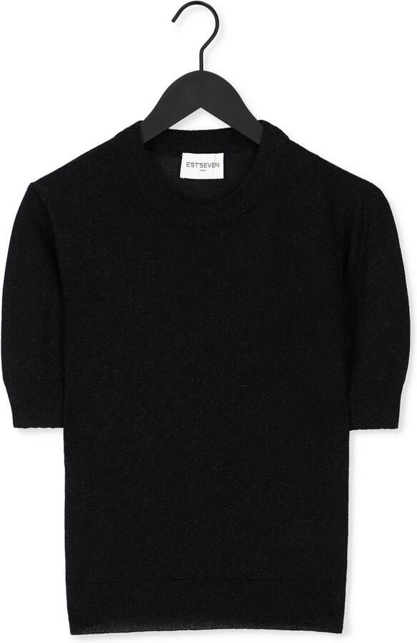 EST'SEVEN Dames Tops & T-shirts Est'short Sleeve Top Manuel Zwart - Foto 3