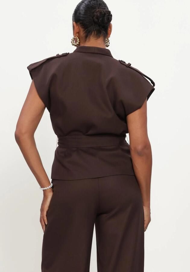 EST'SEVEN Dames Tops & T-shirts Siral Top Bruin - Foto 2