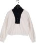10Days Buttoned Bib Sweater Dames Trui Beige Dames - Thumbnail 2