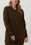 10days Bruine Mini Jurk V-neck Dress Leopard - Thumbnail 4