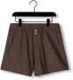 10Days Pique Geweven Shorts Bruin Brown Dames - Thumbnail 3