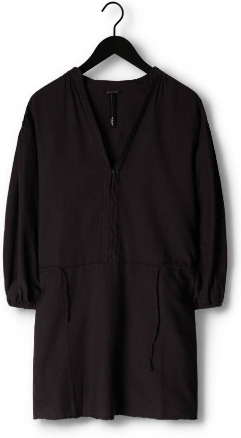 10days Zwarte Mini Jurk Tunic Dress Waffle