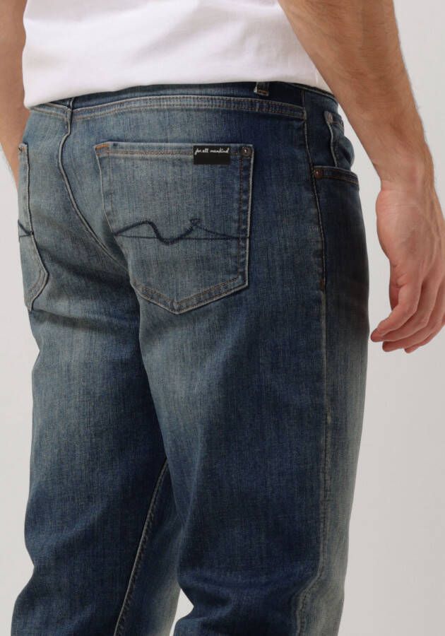 7 FOR ALL MANKIND Heren Jeans Slimmy Tapered Stretch Tek Riptide Blauw