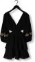 ACCESS Dames Jurken Embroidery Dress With Side Slits Zwart - Thumbnail 3
