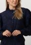 ALIX THE LABEL Dames Blouses Graphic Raffle Blouse Donkerblauw - Thumbnail 3