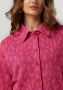 ALIX THE LABEL Dames Tops & T-shirts Ladies Knitted Jacquard Short Sleeves Blouse Roze - Thumbnail 3