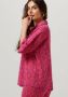 ALIX THE LABEL Dames Tops & T-shirts Ladies Knitted Jacquard Short Sleeves Blouse Roze - Thumbnail 5