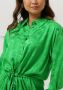 ALIX THE LABEL Dames Jurken Ladies Woven Jacquard Blouse Dress Groen - Thumbnail 2