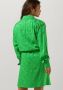 ALIX THE LABEL Dames Jurken Ladies Woven Jacquard Blouse Dress Groen - Thumbnail 4