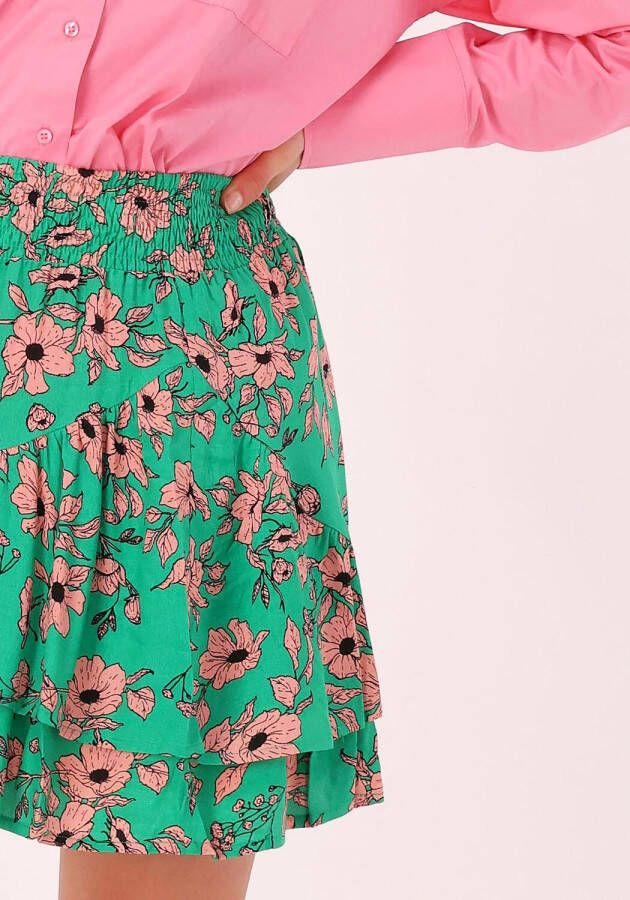 ALIX THE LABEL Dames Rokken Naive Flower Mini Skirt Groen