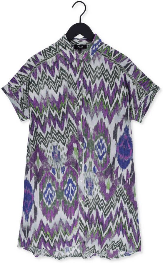 ALIX THE LABEL Dames Jurken Ladies Woven Ikat Tunic Multi