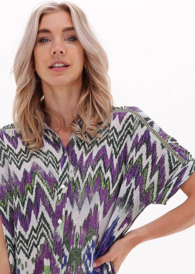 ALIX THE LABEL Dames Jurken Ladies Woven Ikat Tunic Multi