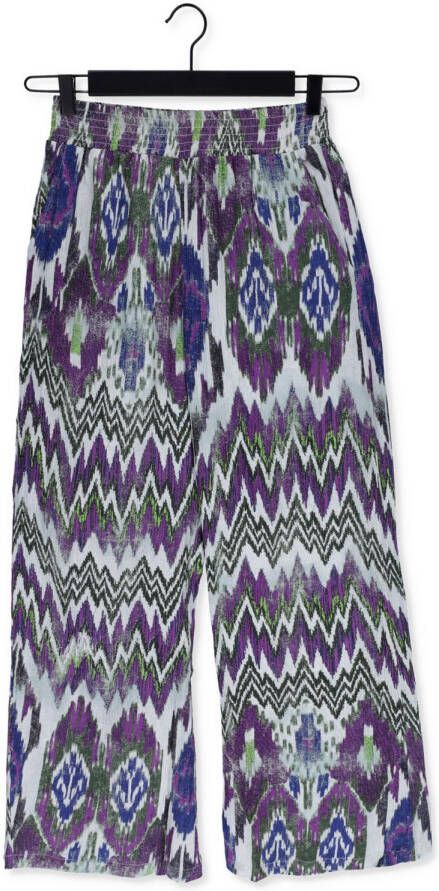 Alix the Label Multi Wijde Broek Ladies Woven Ikat Wide Leg Pants