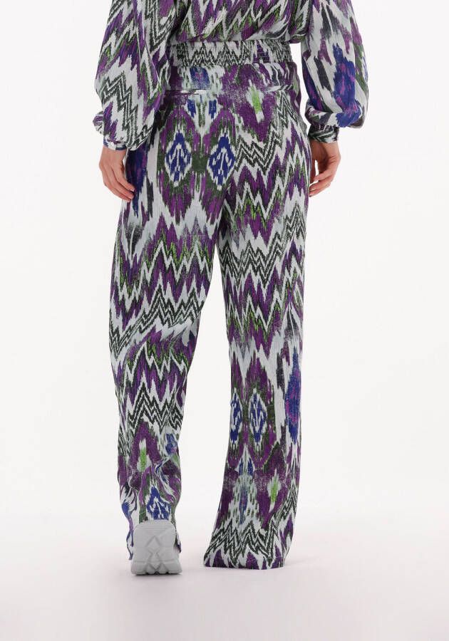 Alix the Label Multi Wijde Broek Ladies Woven Ikat Wide Leg Pants