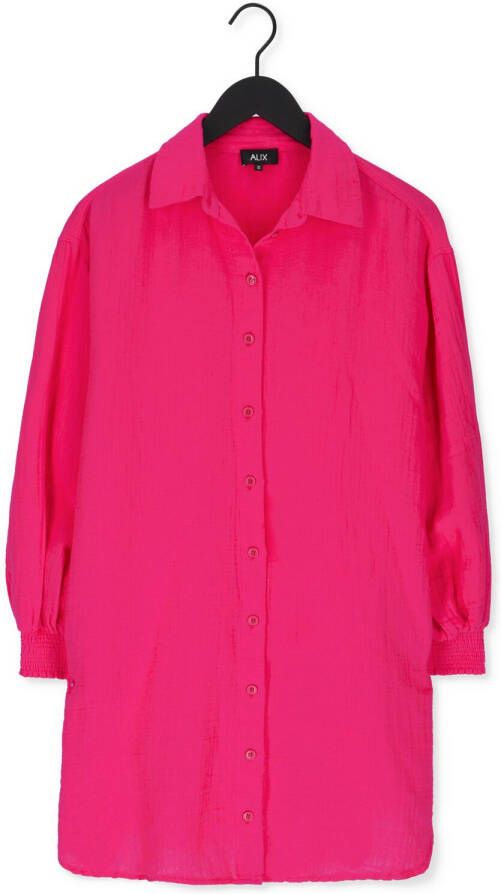 Alix the Label Roze Mini Jurk Woven Pink Blouse Dress